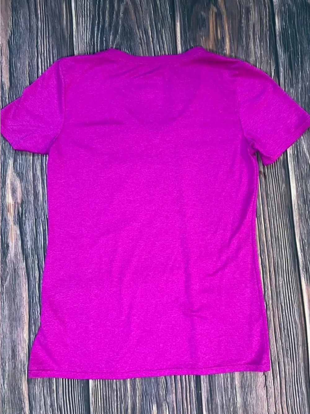 Nike Women's Magenta V-Neck Short Sleeve Performance Tee